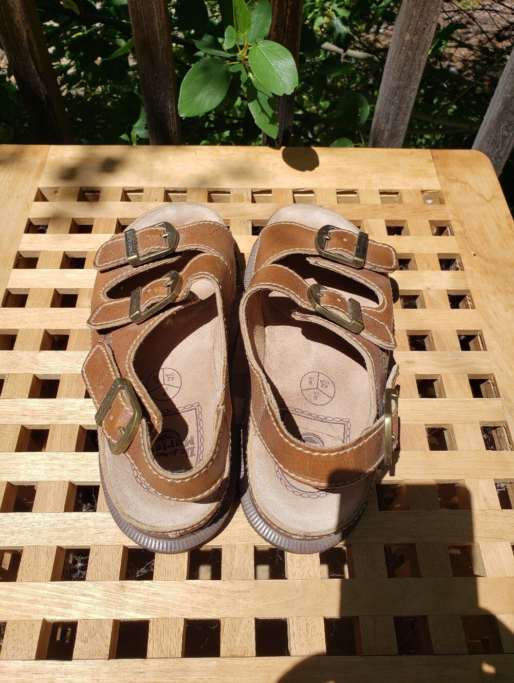 Dr. Martens Brown Leather Double-Buckle Slingback Sandals - Picture 2 of 3